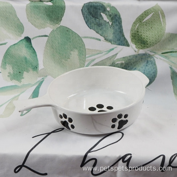 Lovely Fashion Pet Ceramic Dog Bowl with Handle